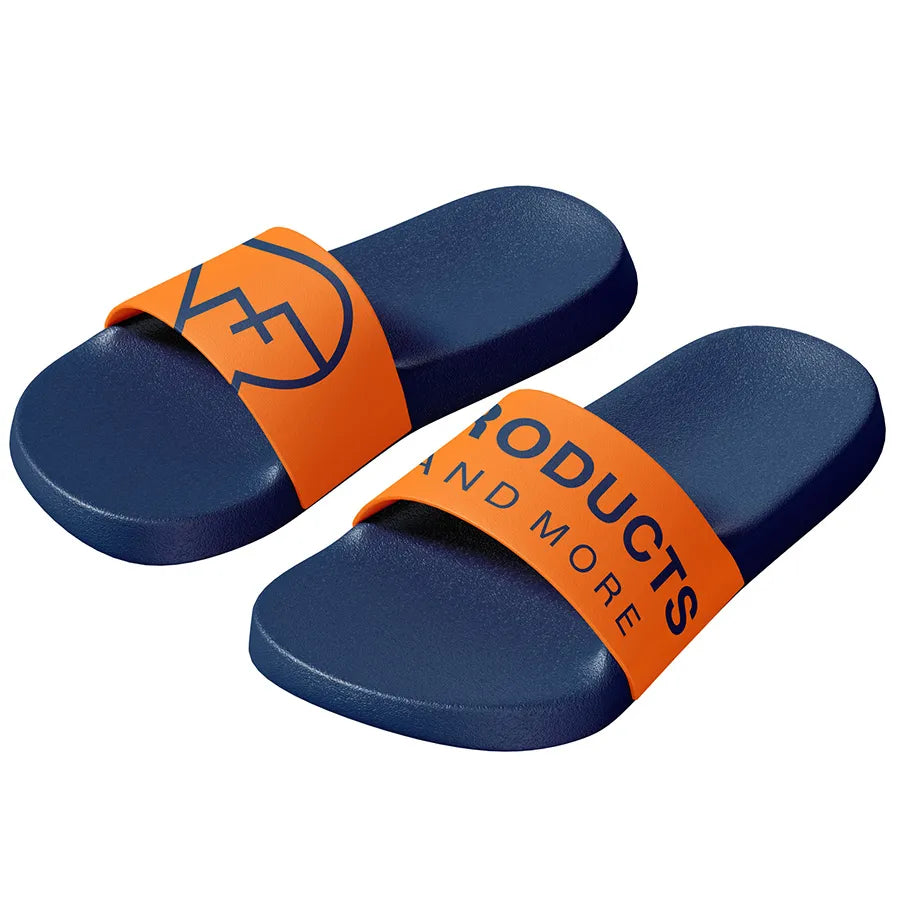 Badelatschen navy/orange