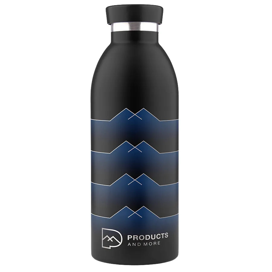 Trinkflasche Edelstahl schwarz