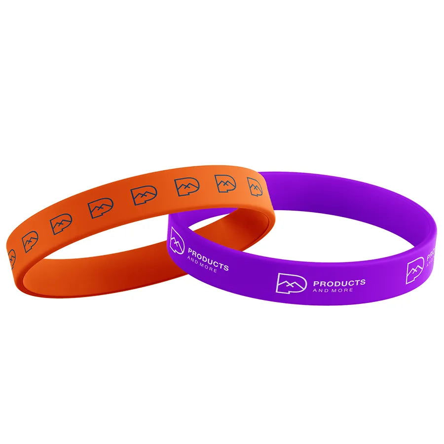 Silikonarmband 2er-Set knallig