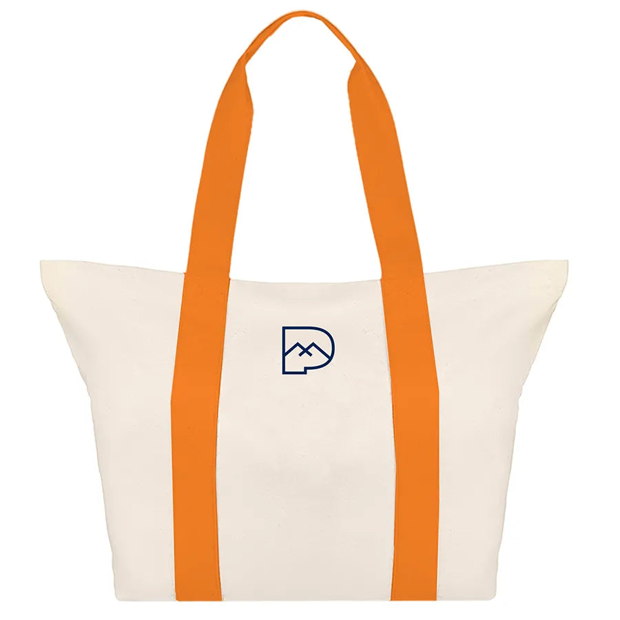 Stofftasche Shopper farbiger Griff