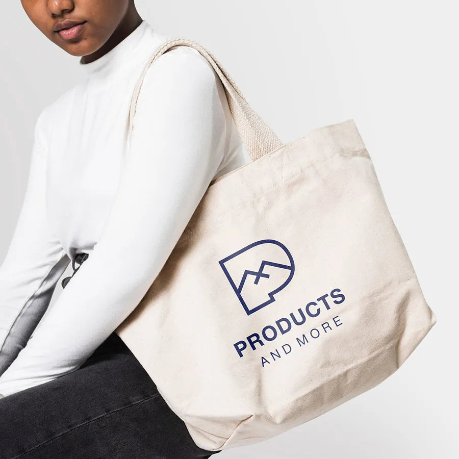 Stofftasche Shopper in Verwendung