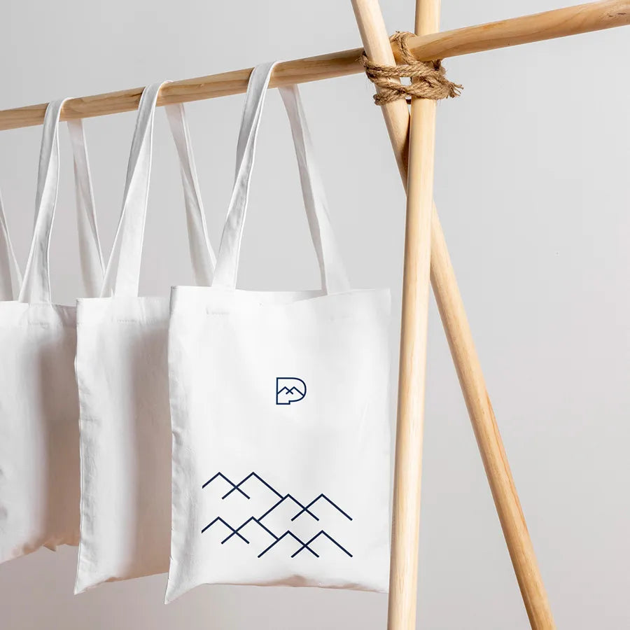 Stofftasche in Verwendung