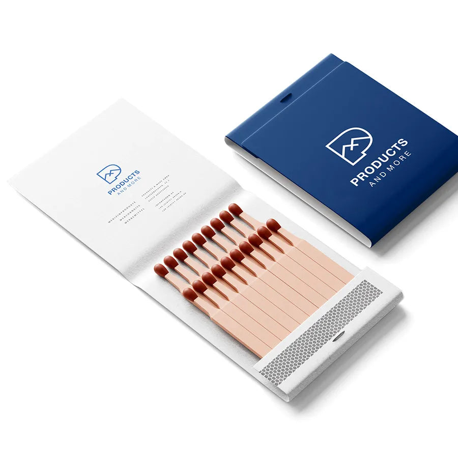 Steichholzschachtel mit Werbung